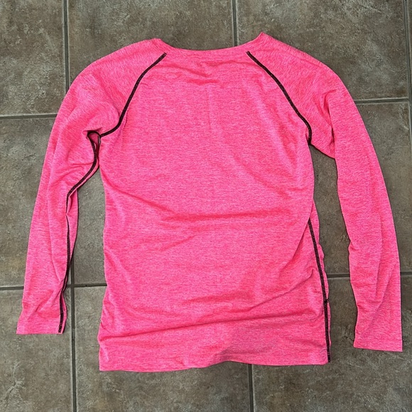 Athletic Heathered Pink Long Sleeve Top Size L - Picture 4 of 4